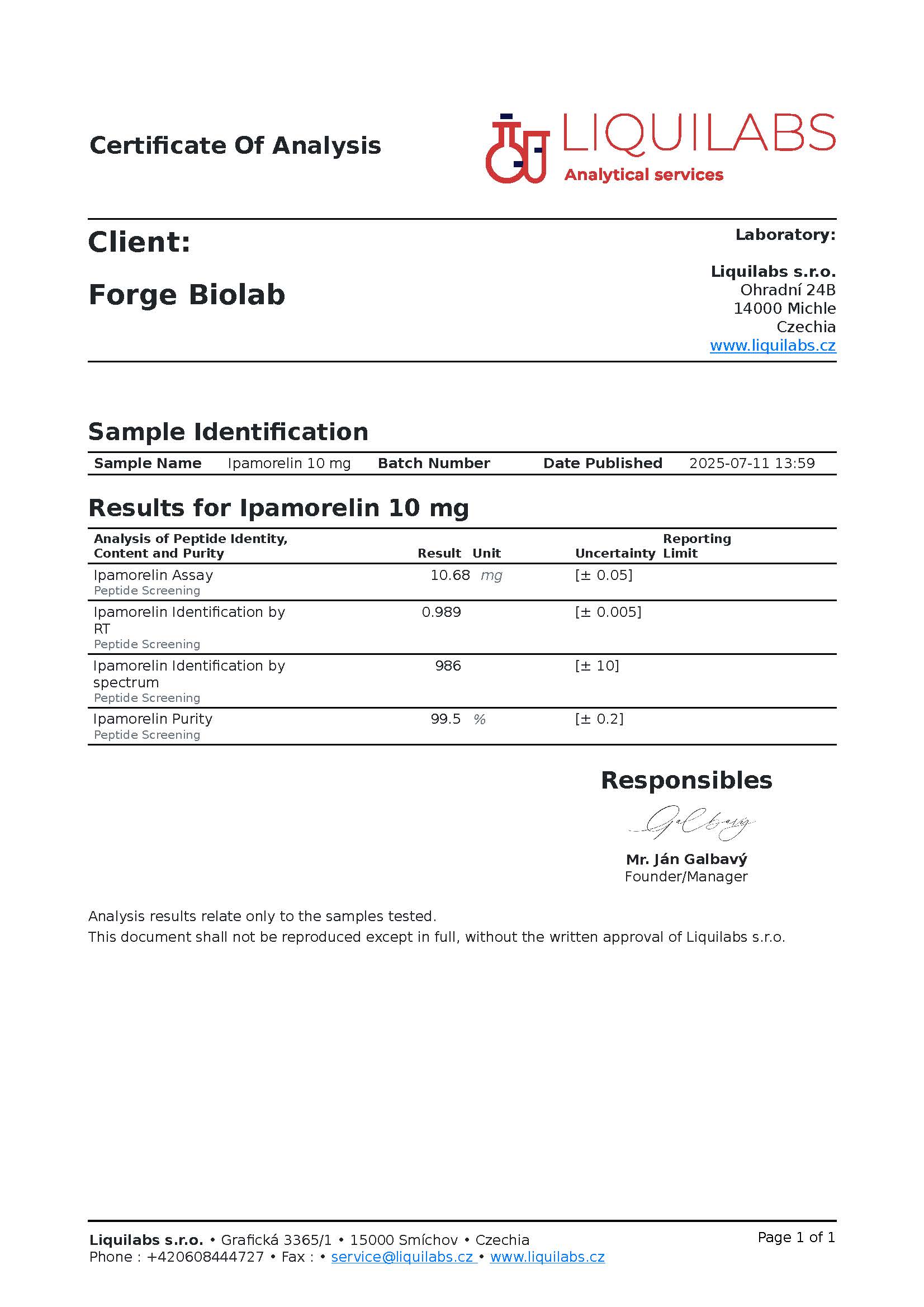 test-Ipamorelin 10mg LL