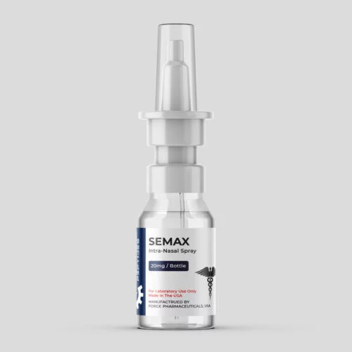 N-Acetyl Semax intra-nasal spray bottle, 20mg, on a white background