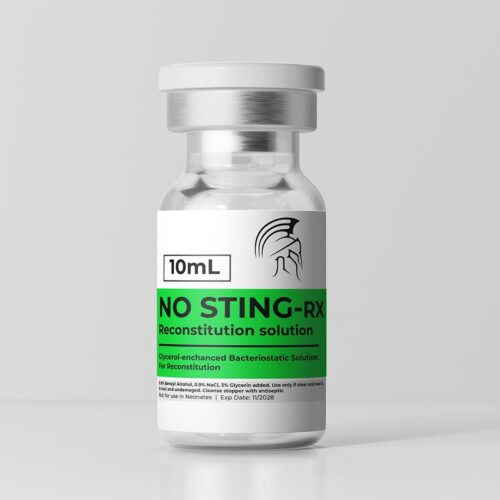 NO STING-Rx: (Glycerol-enhanced Bacteriostatic Solution): 10mL