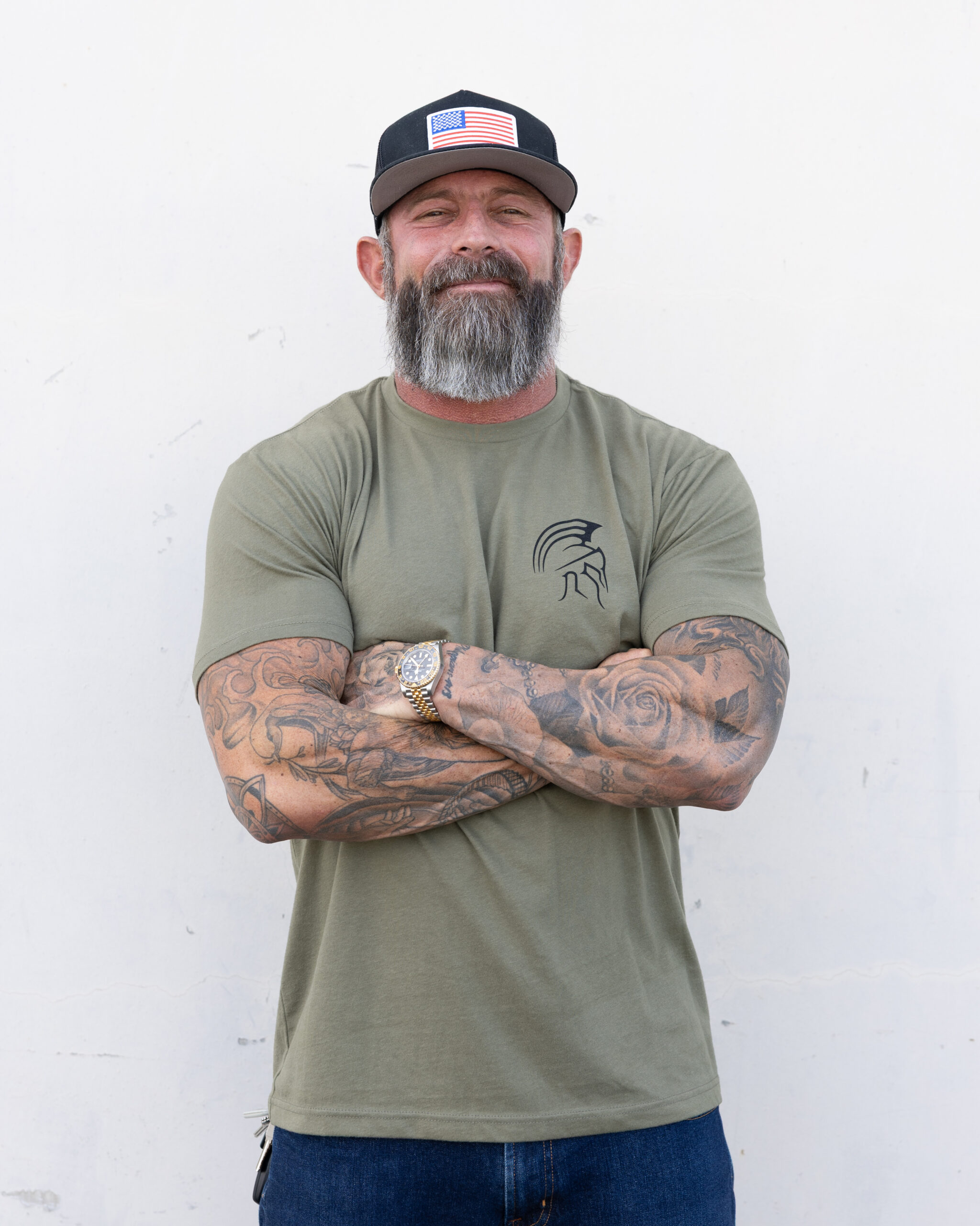 ARMY GREEN WARRIOR T-SHIRT - Image 2