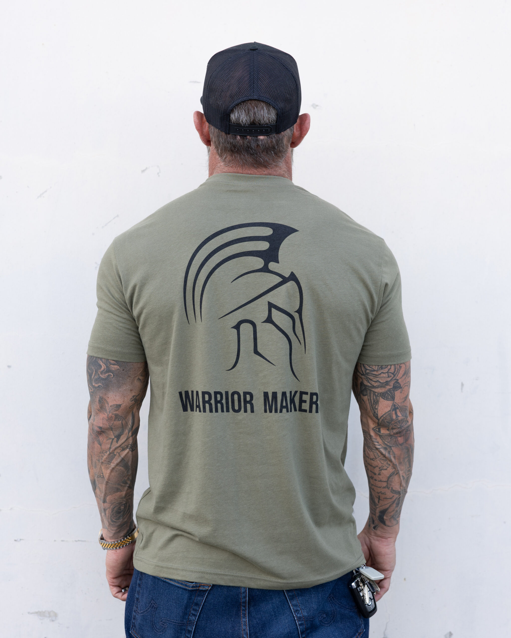 ARMY GREEN WARRIOR T-SHIRT - Image 3